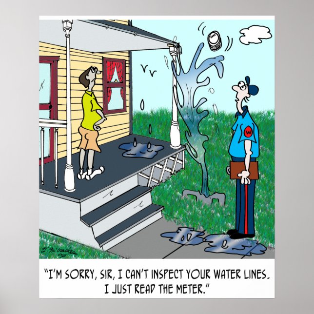 Poster Leitura de um medidor ao borrifar um vazamento (Frente)