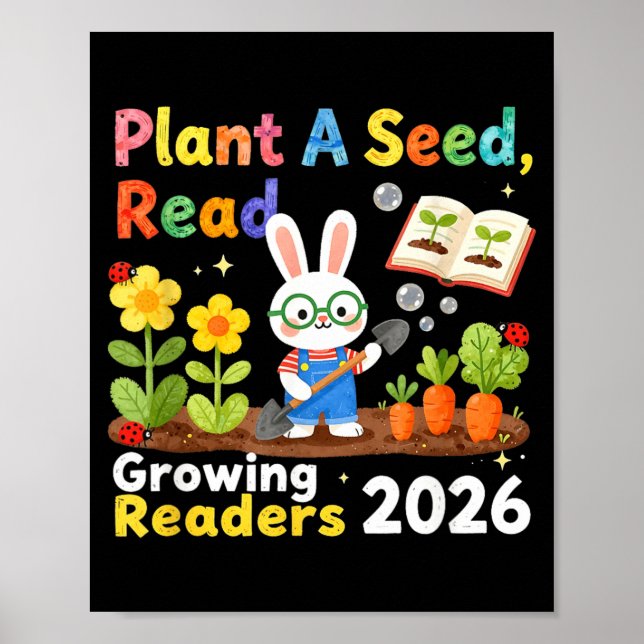 Poster Leitura de Verão 2026 Plante Uma Semente Leia Cres (Frente)