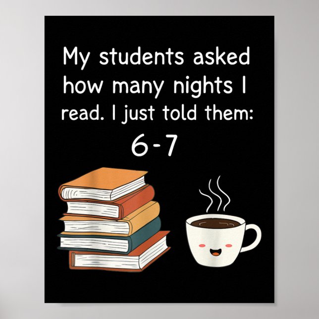Poster Leitura Divertida 67 Seis Sete Meme Professor de I (Frente)