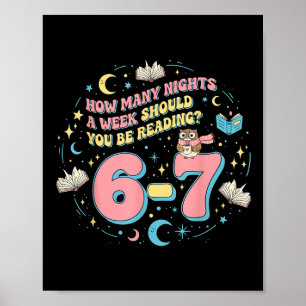 Poster Leitura Divertida 67 Seis Sete Meme Professor de I