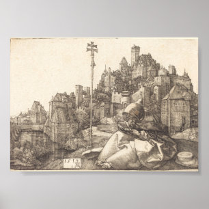 Poster Leitura do Santo Anthony (Albrecht Durer 1519)