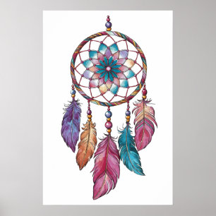 Poster Leitura elegante moderna, boho dreamcatcher