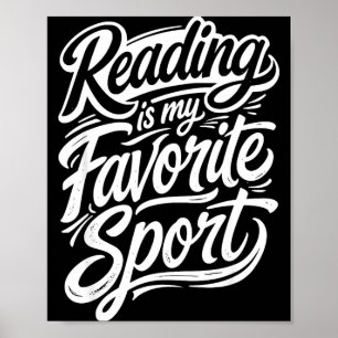 Poster Leitura engraçada é esporte favorito para bibliote