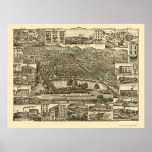 Póster Leitura, mapa panorâmico do PA - 1881