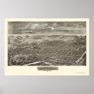 Poster Leitura, mapa panorâmico do PA - 1898
