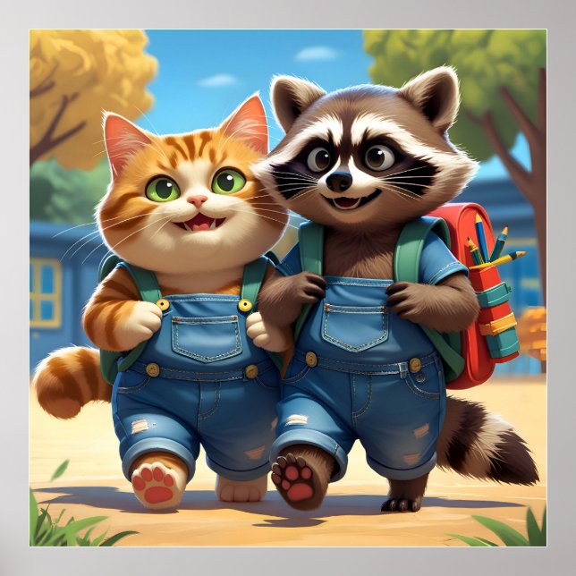 Poster Leitura, Ortografia, Backpack e Sorrisos V2 (Frente)