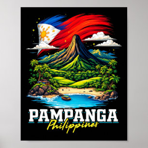 Poster Lembrança da Bandeira Filipina Pampanga Filipinas