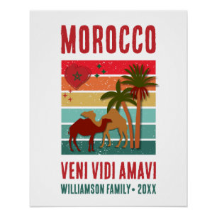 Póster Lembrança de Férias de Reunião de Família Marrocos