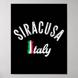 Poster Lembrança de Férias Siracusa Sicília - Retro Sirac