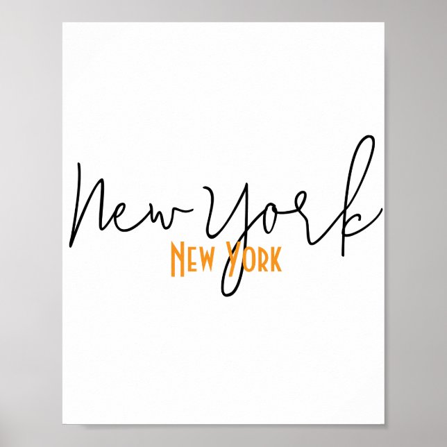 Poster Lembrança de Nova York, Nova York (Frente)