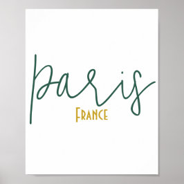 Poster Lembrança de Paris, França
