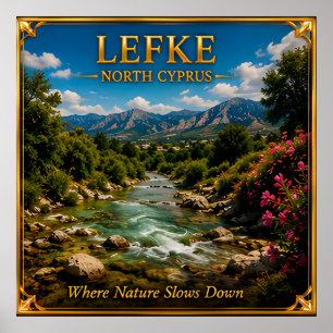 Poster Lembrança de Viagem da Costa Verde de Lefke no Nor