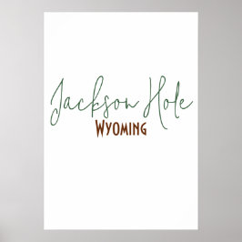 Poster Lembrança de viagem Jackson Hole, Wyoming