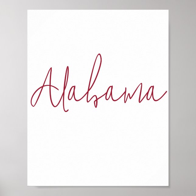 Poster Lembrança do Estado do Alabama (Frente)