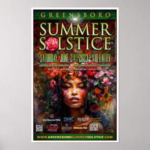 Poster Lembrança do Solstício de Verão de Greensboro 2023