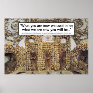 Poster Lembrança Mori - igreja do osso de Roma