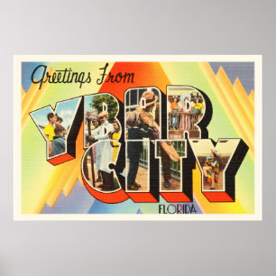 Póster Lembrança velha das viagens vintage de Florida FL