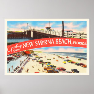Poster Lembrança velha nova do viagem de Florida FL da