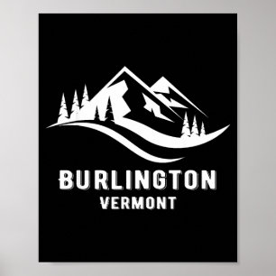 Poster Lembranças de montanhas de Burlington vermont