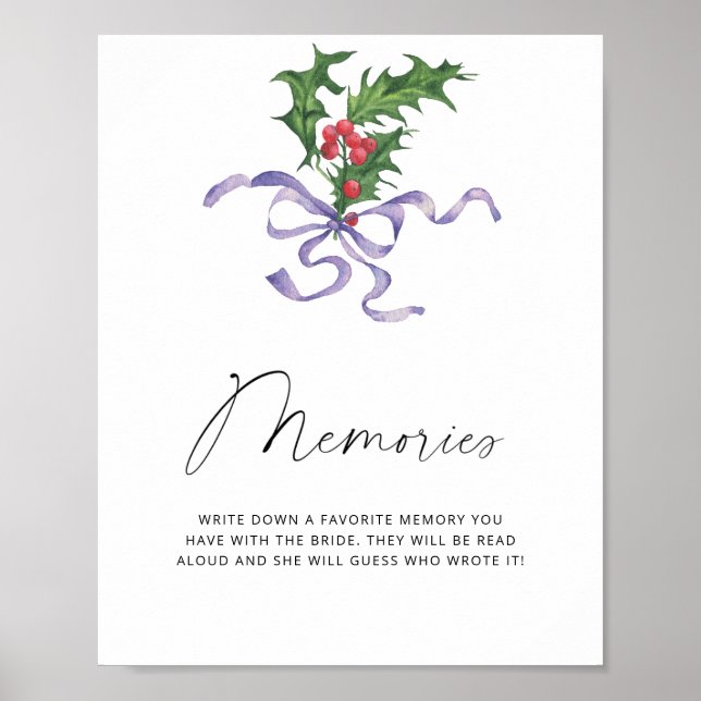 Poster Lembranças de Natal de inverno com o pôster da noi (Frente)