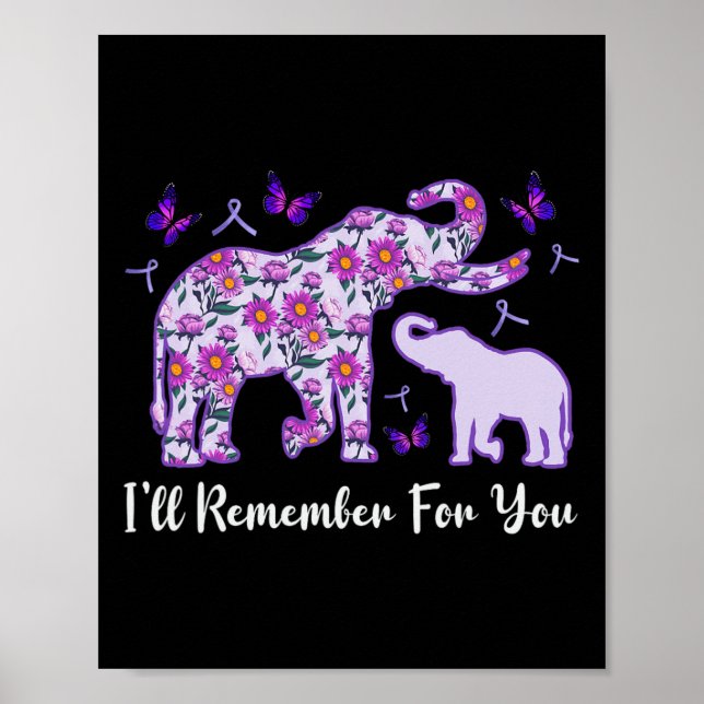 Poster Lembrar-me-ei do seu Elefante Roxo Heimerheimer (Frente)