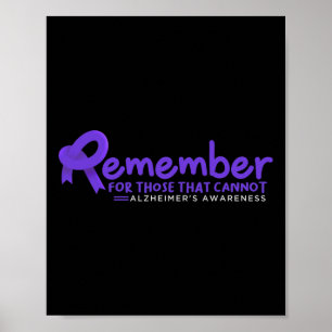 Poster Lembre-Se Daqueles Que Não Conseguem Alzheimer