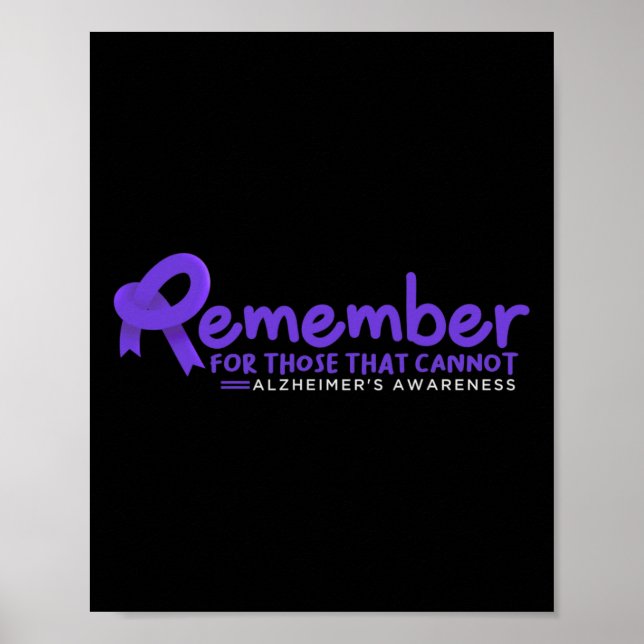 Poster Lembre-Se Daqueles Que Não Conseguem Alzheimer (Frente)