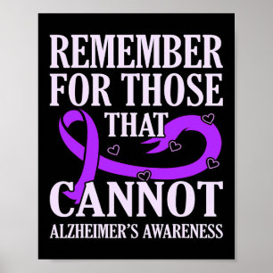 Poster Lembre-se daqueles que não conseguem o Alzheimer A