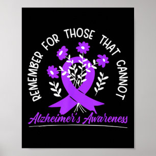 Poster Lembre-Se Daqueles Que Não Podem Flor De Alzheimer