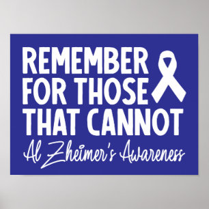 Poster Lembre-se daqueles que não podem ter Alzheimer