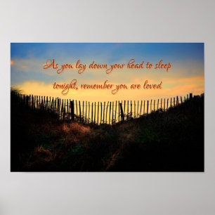 Poster Lembre-se que você é amado, citação inspiradora