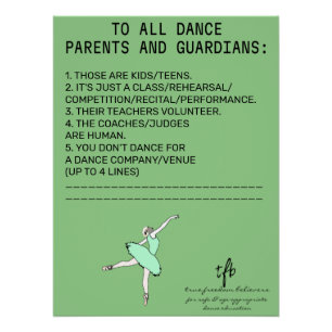 Póster Lembrete de Pai/Mãe de Dança Ovelha Sábio