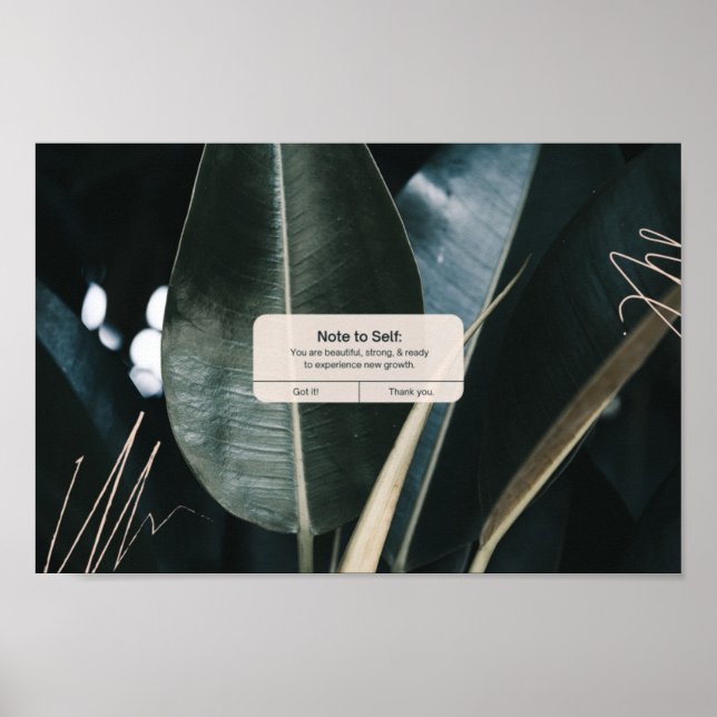 Poster Lembrete e Afirmação Positiva para iPhone (Frente)