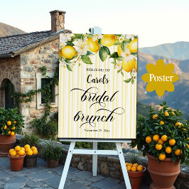 Poster Lemon Branch Mediterrânica Summer Bridal Brunch