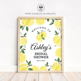 Poster Lemon Bridal Shower Welcome Sign
