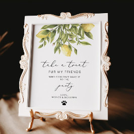 Poster Lemon Calliografia - Sinal de Casamento de Cachorr