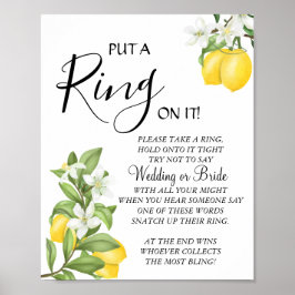 Poster Lemon Coloque um sinal de jogo de chá de panela Ri