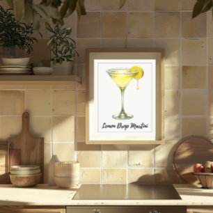 Poster Lemon Drop Martini Citrus Cocktail fresco