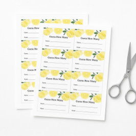 Poster Lemon Guessing Game Guess Tickets