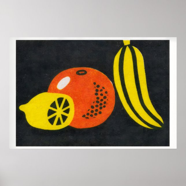 Poster Lemon, Orange Banana - Matchbox Print - Aesthetic (Frente)