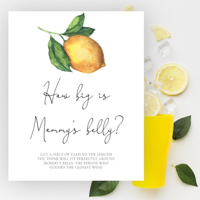 Poster Lemon Qual é o tamanho do jogo de barriga de mamãe (Criador carregado)