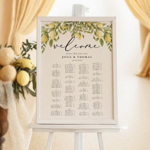 Poster Lemon Sorrento Plano de Casamento Mediterrânico