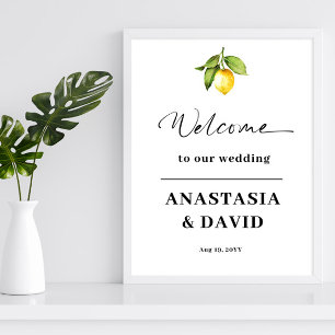 Poster Lemon Wedding Welcome