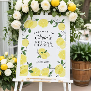 Poster Lemon Yellow Shower Welcome Sign