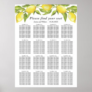 Poster Lemons & Greenery 16 Mesas