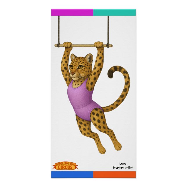 Póster Lena Leopardo, artista de trapézio (Frente)