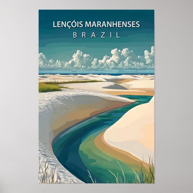 Poster Lencois Maranhenses Viagem do Brasil (Frente)