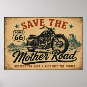 Poster Lenda da Estrada Motociclística 66
