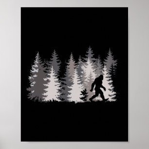 Poster Lenda da Floresta Sasquatch Natureza