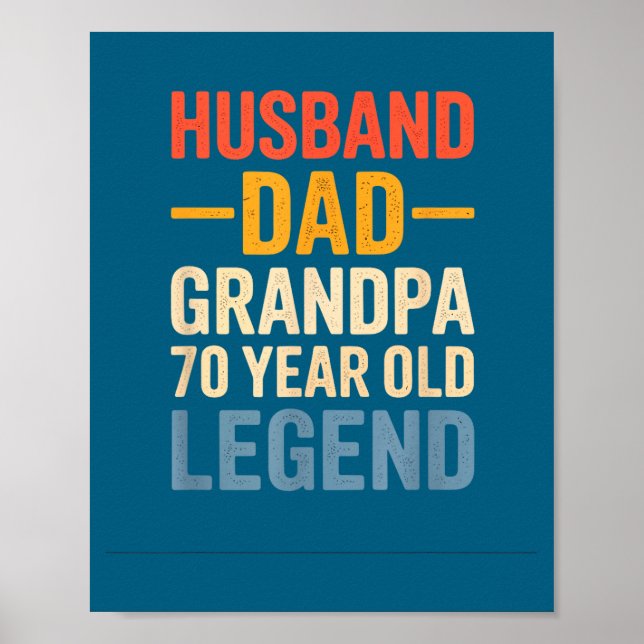 Poster Lenda de 70 Anos Marido Pai (Frente)